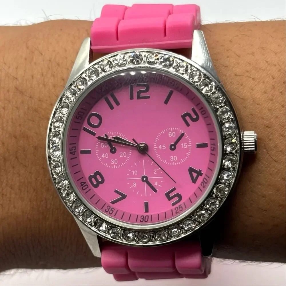 Pink Crystal Darice Men's Watch